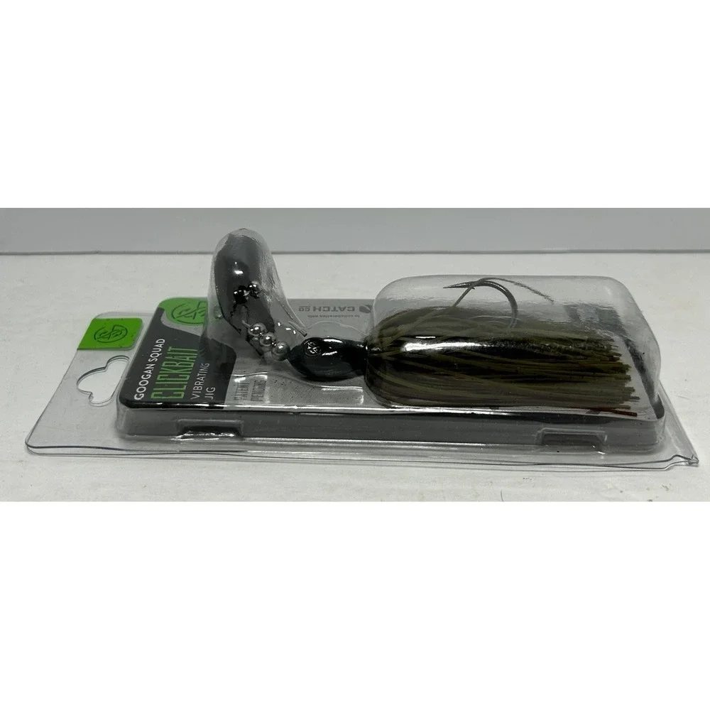 Googan Squad Clickbait Vibrating‎ Jig 3/8 oz Green Pumpkin Fishing Lure New